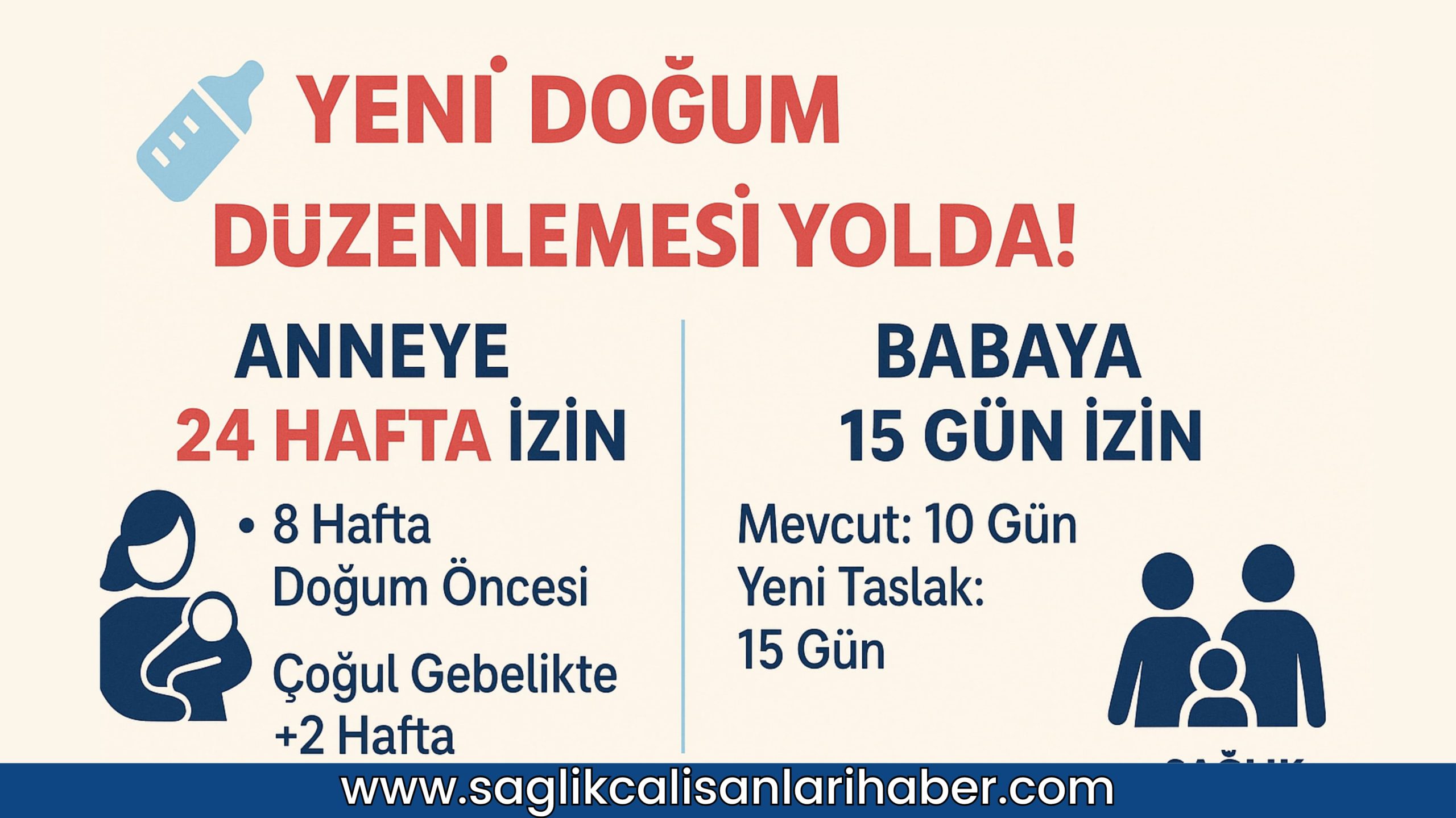 Yeni Doğum İzni Düzenlemesi Yolda: Anneye 24 Hafta, Babaya 15 Gün İzin Geliyor